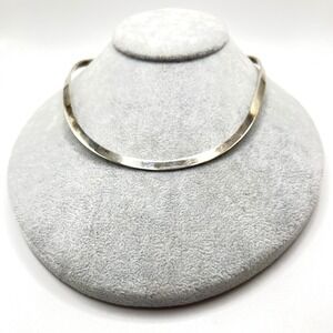 Vintage Taxco Mexico Sterling Silver Torque Collar Necklace 30g Marked 925 TA-86